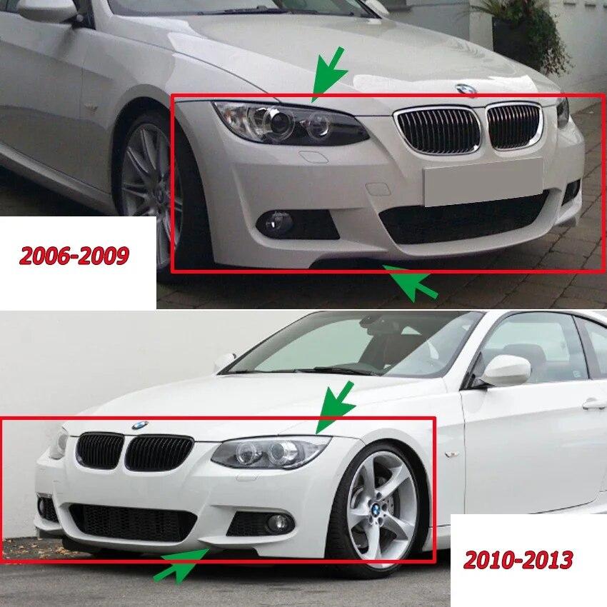 For BMW 3 Series E92 E93 M3 M-Tech Front Bumper Splitters Lip Spoiler 2006-2009 2010-2013 Splitter Exterior Tuning Gloss Black