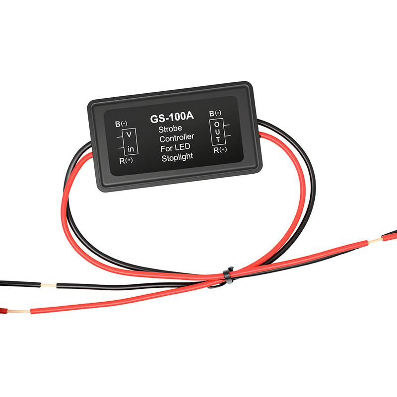 GS-100A Strobe Flasher Tail Lamp Safety Prompt Module Motorcycle LED Brake Light Controller Car Light Control