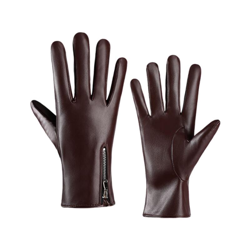 Men s Winter Leather Touchscreen Riding Gloves