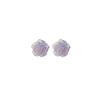 PONYKISS  Silver Colorful Rose Cute Plant Stud Earring for Women Minimalist Fine  Piercing Screw Bead Accessories