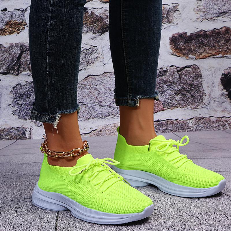 Large Size Sports Women's Shoes New Fashion Flat Comfortable Casual Shoes Front Lace-up Women's Shoes