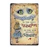 Alice In Wonderland Metal Sign Plaque Imagination 200mm X 300mm