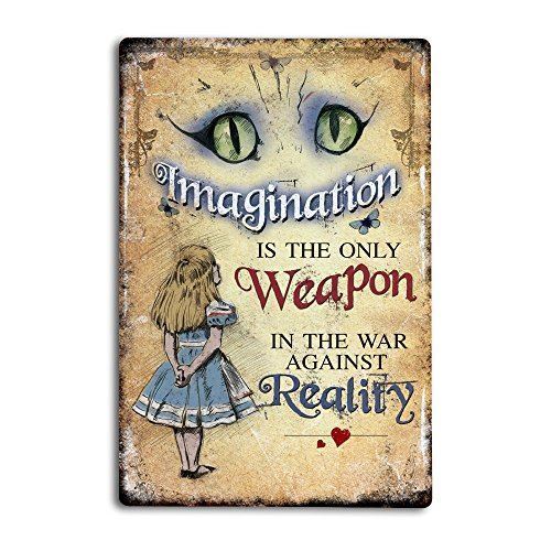 

Alice in Wonderland Metal Sign Plaque Imagination 200mm x 300mm aluminum 20x30cm