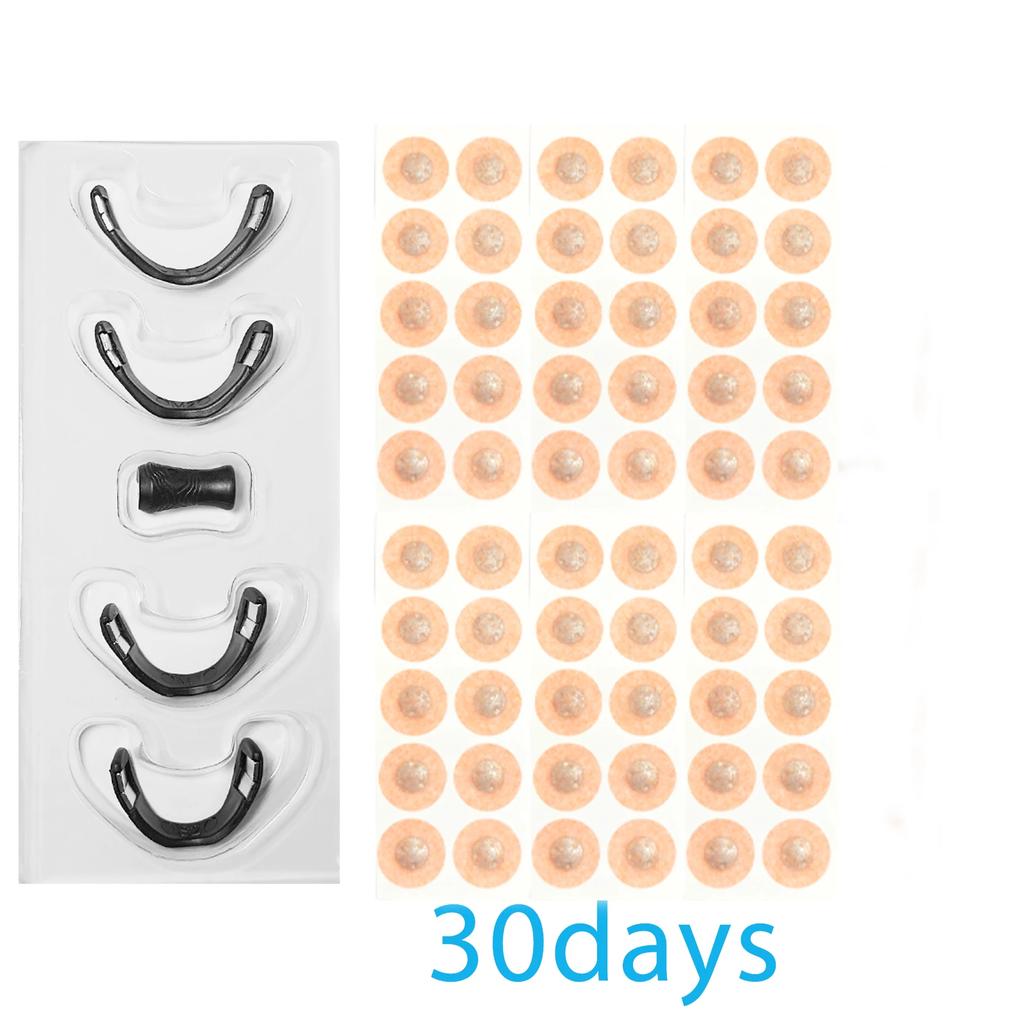 30 Days Magnetic Nasal Strips Respiratory Dilators Snoring Kit Increase Air Intake Nose Clip Nasal Strips