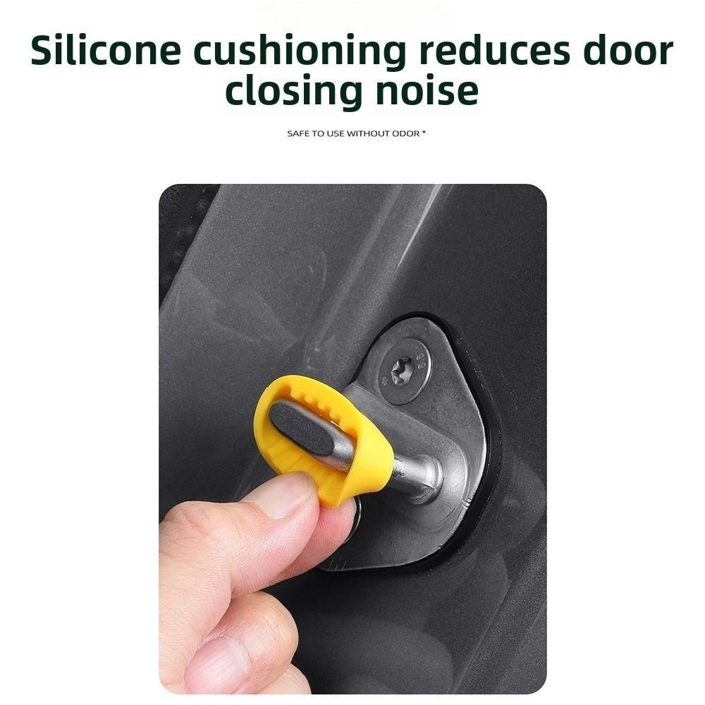 Seal Car Door Lock Protectors Silicone Sound Damper Door Lock Buffer  for Quieter Closing