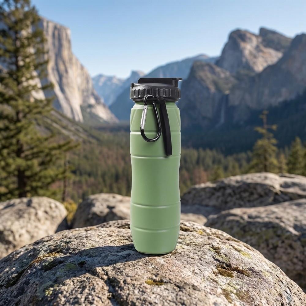 650ml Foldable Water Bottle Silicone Folding Water Cup Easy Cup Sports Water Bottle  Outdoor Travel