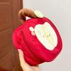 Portable Fruit Makeup Bag Velvet Cute Handbag Cartoon Travel Cosmetic Bag  Travel