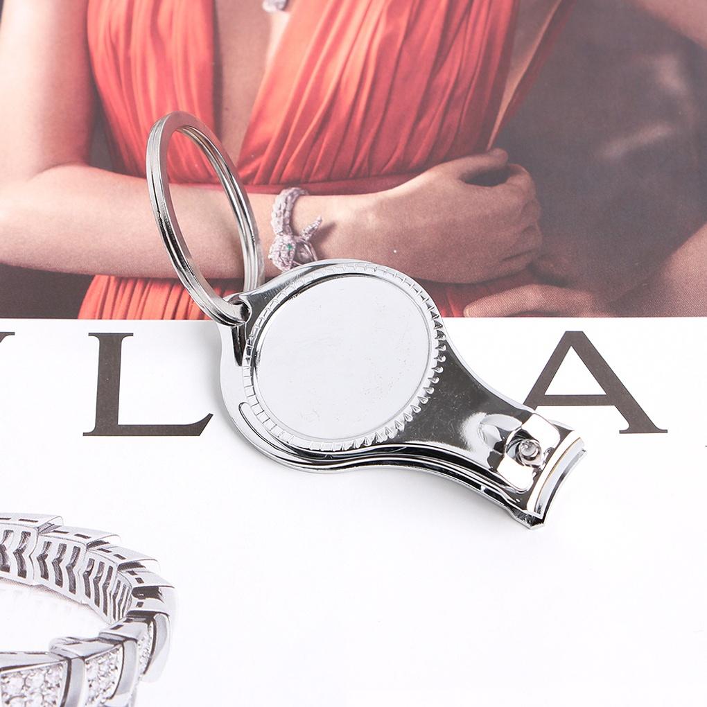 Nail clipper keychain opener function car key holder