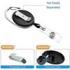 2-pack Heavy Duty Retractable Badge Holder Carabiner Reel Clip And Vertical Clear Id Card Holder