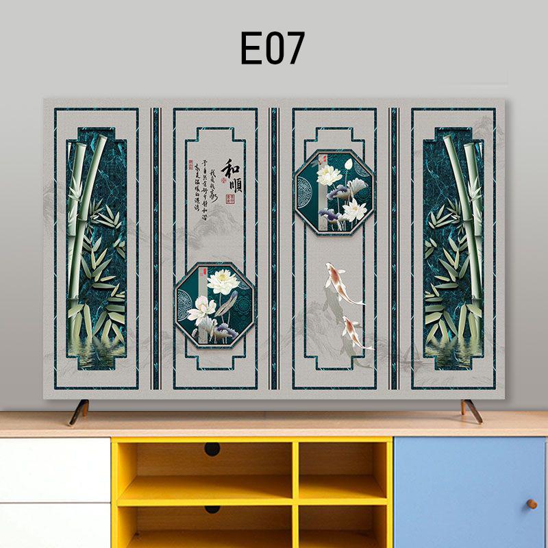 

Chinese Style Printed TV Hood Universal Television LCD Dust Cover Home Decor TV Case Protector For 32/37/43/45/49/65/75/85 Inch 32inch 80x50cm