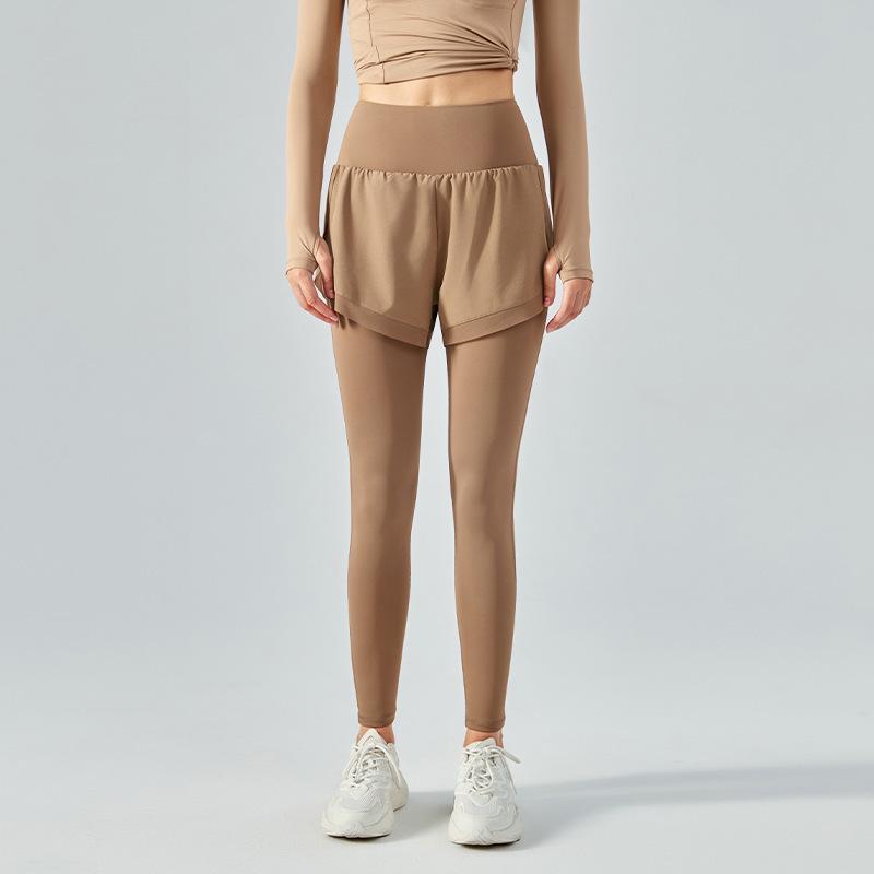 

Женские бесшовные брюки для йоги с высокой талией Anjiu - Летнее ощущение обнаженности, Активная одежда с эффектом подтяжки бедер M