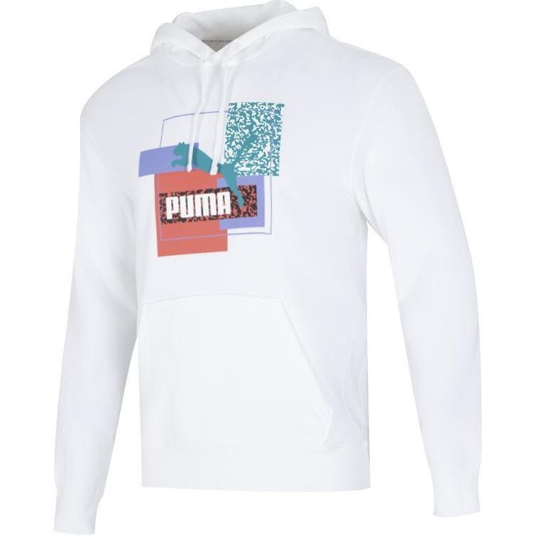 Puma Sweatshirts Men's White Hooded Moderate Regular 537851-02