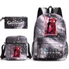 Genshinimpact Yuanshen School Bag Three-Piece Pencil Case Shoulder Bag Backpack