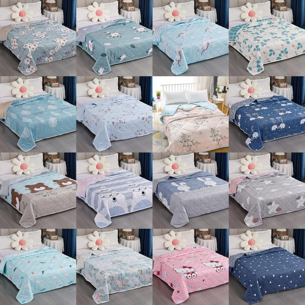 Flower Rabbit Green Leaf Print Pattern Duvet With Polyester Fill Bedroom For