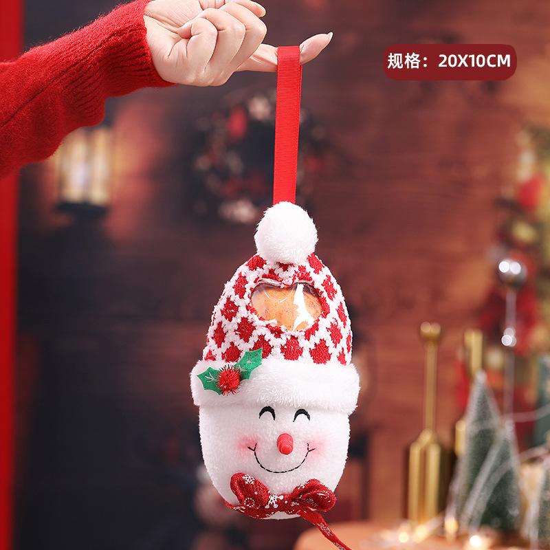 

Christmas stockings candy bag, Christmas decorations cartoon Santa tote bag, holiday pendant scene arrangement