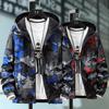 7XL Casual Jacket Men's Plus Fat Plus Size Hooded Trend Camouflage Two-sided Wear Men's Spring and Autumn Tooling Jacket