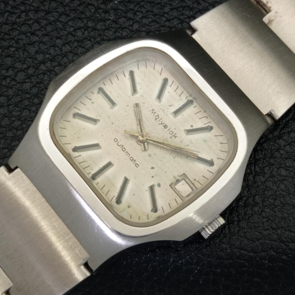 USED MALYSIAK AUTOMATIC SWISS MENS DATE ORIGINAL DIAL WATCH a432794-2 R113-a432794