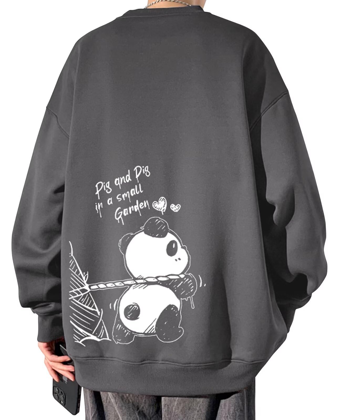 

Bligo Long Sleeve Plus Size Stylish Casual Pullover with Drop Cute and Oversized Dark Men s Hoodie, Fall/Winter Shoulder, Warm, Silhouette, Gray-XL,