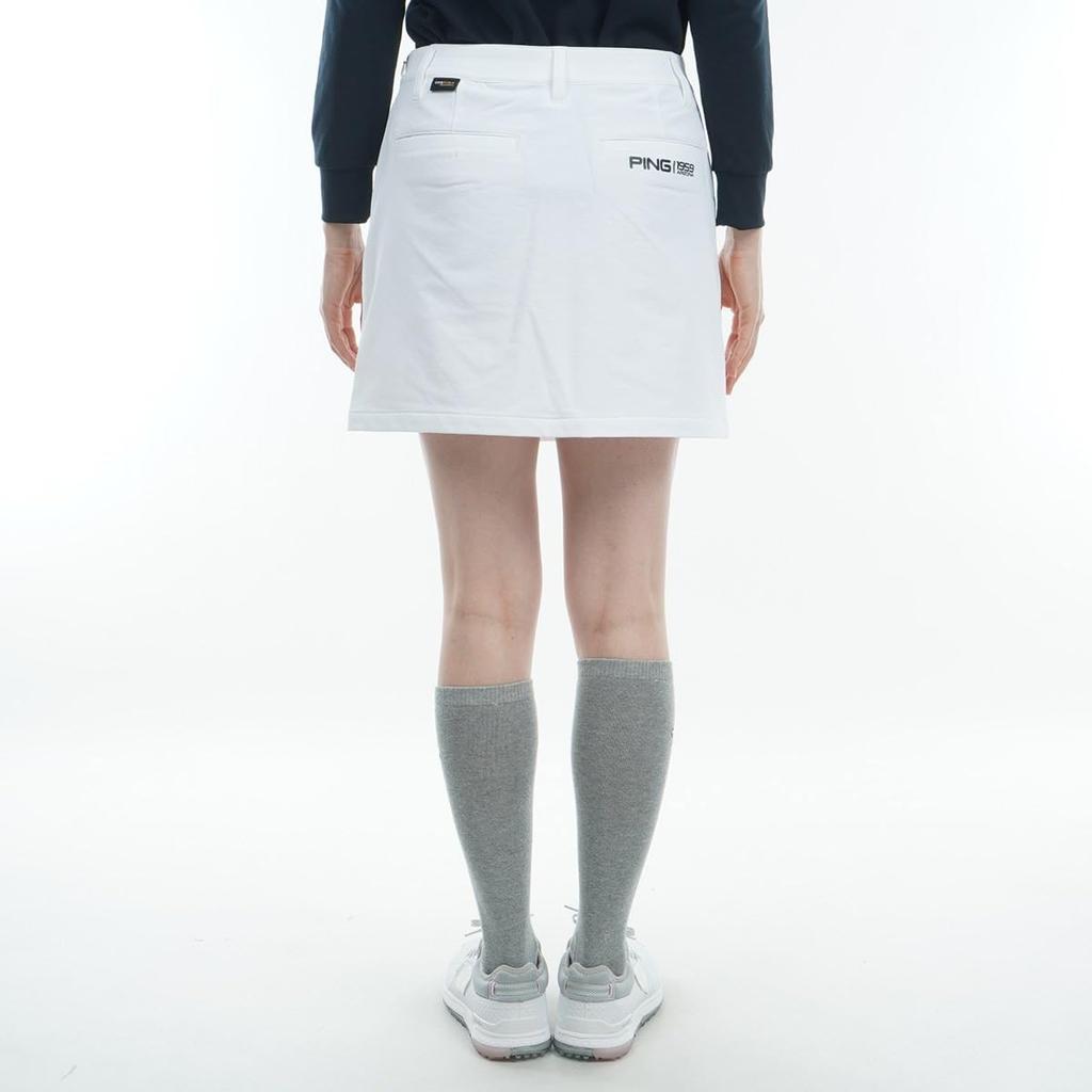 PING Apparel Women's Water-Repellent Asymmetrical Skirt (All-Way Stretch Cordura) / Golf / 622-3234804 030_White SS