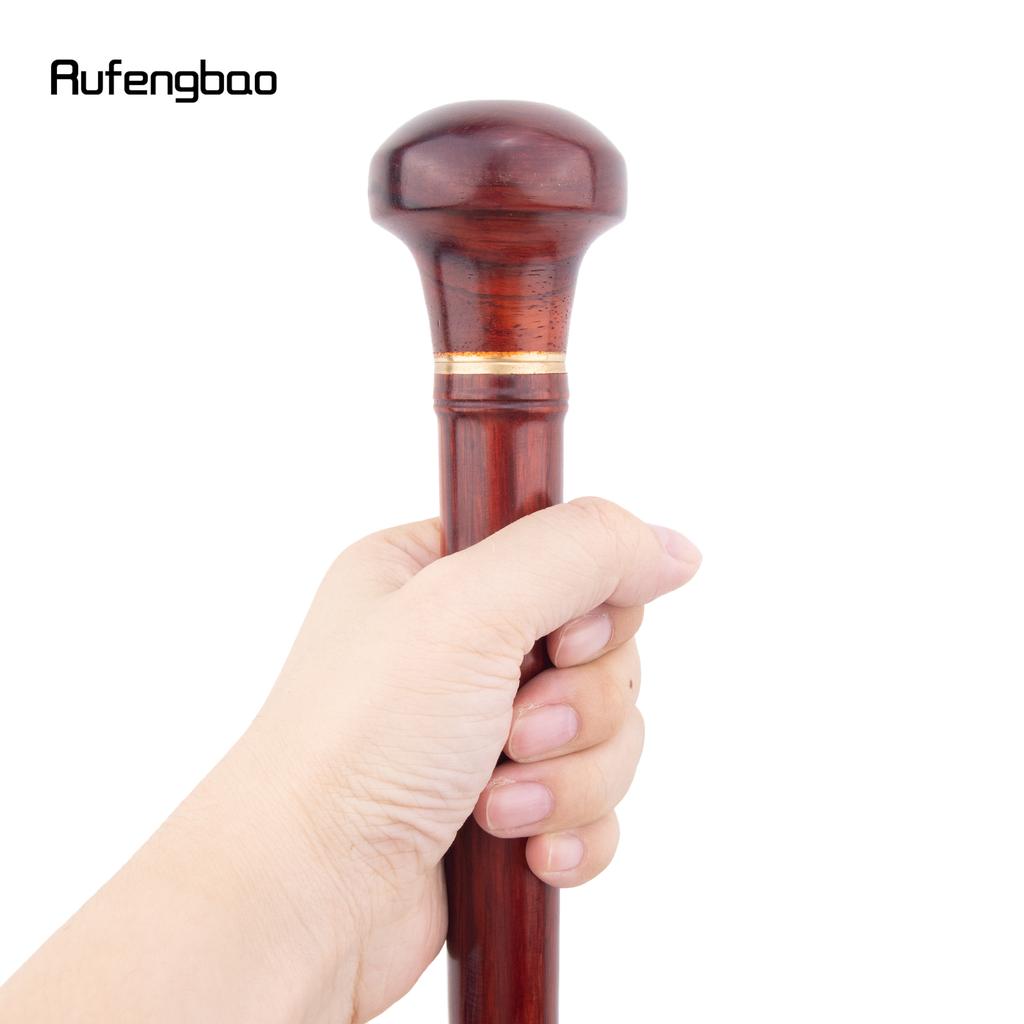 Red Round Wooden Bamboo Joint Walking Stick Decorative Cospaly Party Wood Walking Cane Halloween Mace Wand Crosier 89cm