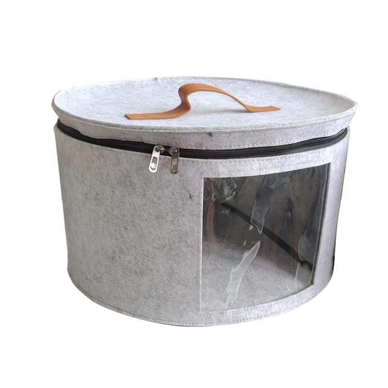 Hat Storage Box Stackable Round Brim Hats Organizer Bag Container Cowboy Hat Organizer FoldableTravel Closet Cap Boxes