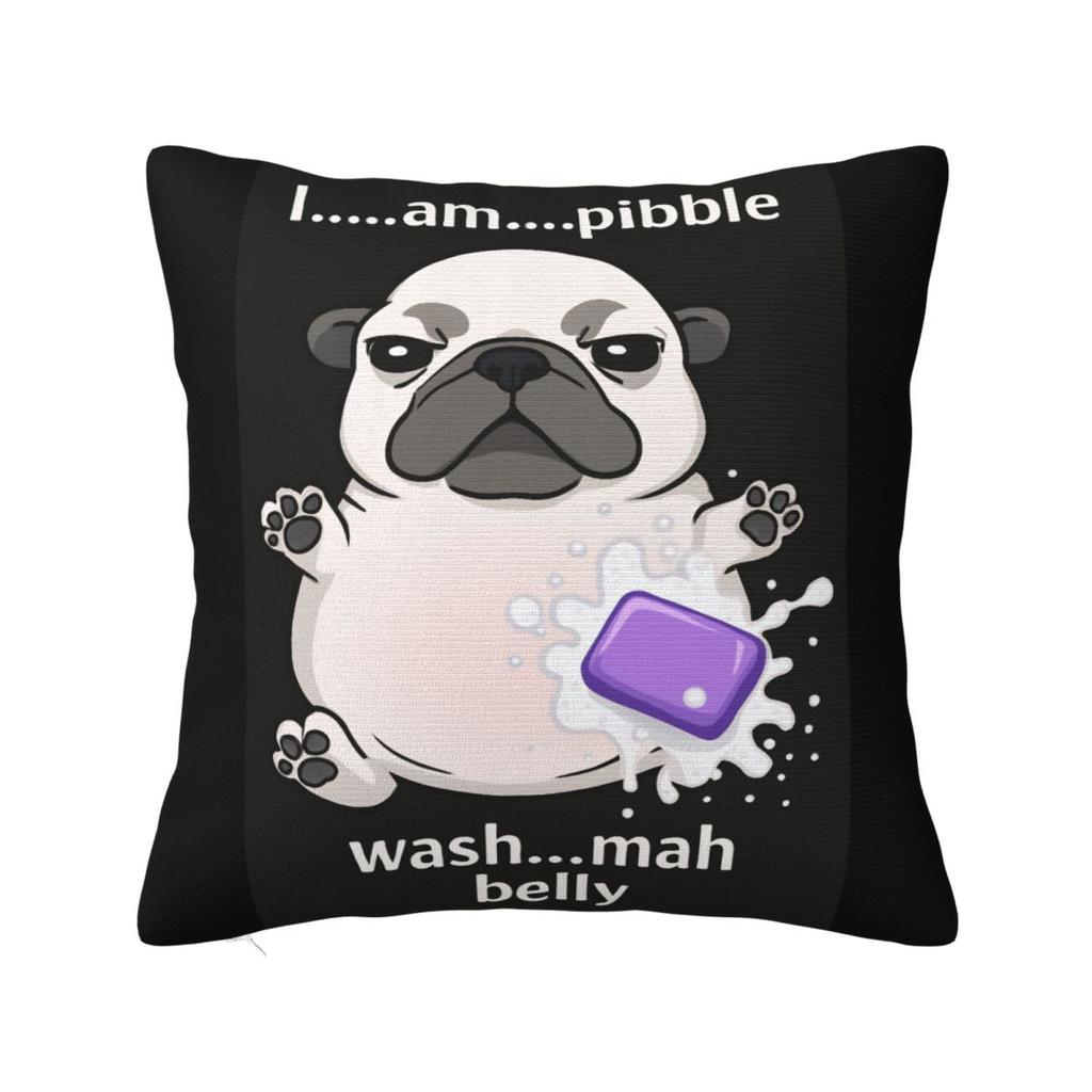 Pillow Cover I Am Pibble Wash My Belly Pibble Meme Funny Dog Pattern Cushion Cover Pillow Case For Living Room Chair Pillowcases