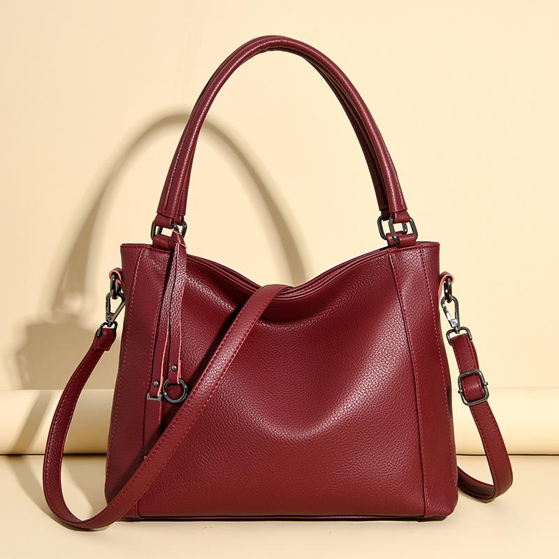 Bags Women's Bags 2025 New Tote Bags Commuting Large-capacity Handbags Soft Leather Casual Versatile Shoulder Bags