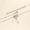 Beating Heart Key Necklace Women'S Fashion Versatile Niche Exquisite Temperament High-End Love Pendant Women Premium