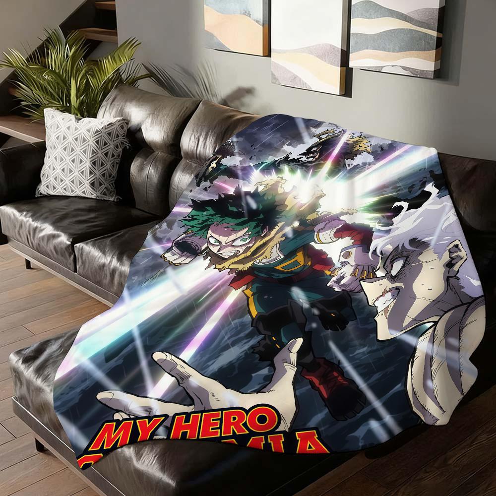 Adventure Anime My Hero Academia Blanket For Sofa Office Bed Plane Travel Sleep Read Relax Camping Soft And Warm