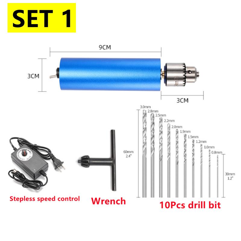 220V 13000rpm Stepless Speed-adjustable Handheld Mini Metal Electric Grinder Multifunct Polishing and Engraving Electric Drill