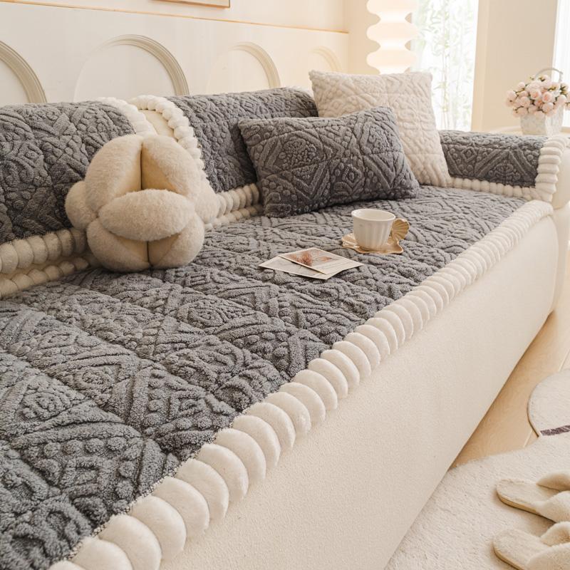 Zesílený protiskluzový potah na pohovku Univerzální odolná pohodlná celoroční podložka s polštářem pro obývací pokojovou židli