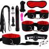 Plush Suit Whip Mask Handcuffs Vibrator Bundled Binding Sexy Toy Set SM Game Kit