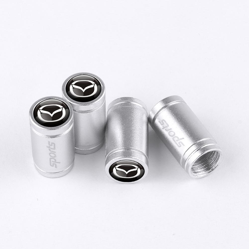 4pcs Metal Dustproof Car Tire Valve Caps Tyre Decoration Accessories For Mazda 2 3 5 6 Axela Atenza Speed 6 CX-3 CX-4 CX 5 CX-7 tnjbq20