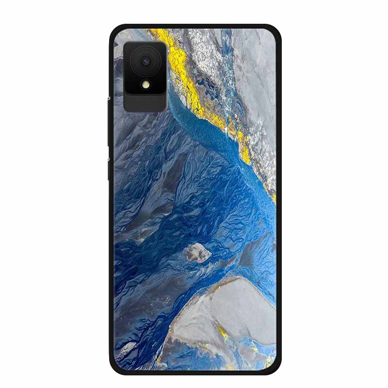 Für TCL 505 Handyhüllen Rückabdeckung Für TCL 502 Schwarzer Rand Silikon TPU Funda für TCL505 Marmor Weiche Hülle Bunte Hülle Bumper