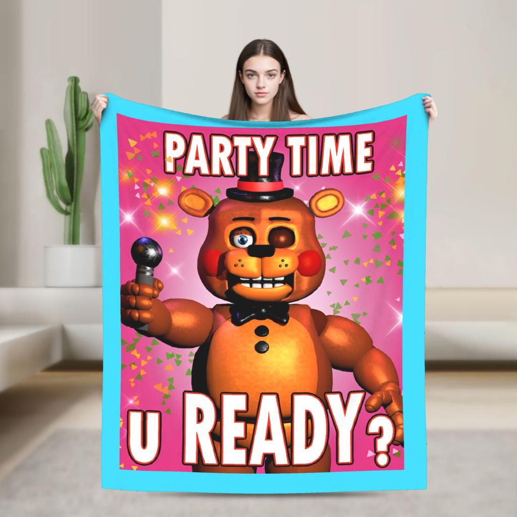 Five Nights Horror Game Blanket Fleece Summer   Multifunction Lightweight Throw Blanket for Bedding Bedroom Bedding Throws
