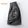 Herren Mantel Revers Langarm Doppelseitiger Polarfleece Mantel mit Taschen Herbst Winter Einfarbig Lässige Oberbekleidung