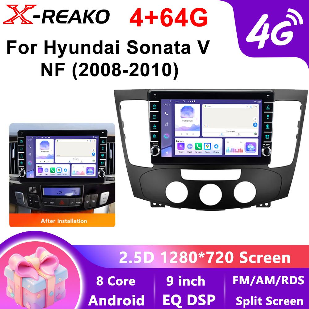 Car Radio For Hyundai Sonata NF 2008-2010 Navigation GPS IPS Screen Android Auto Stereo Wifi+4G 8Core Carplay Multimedia Video Player