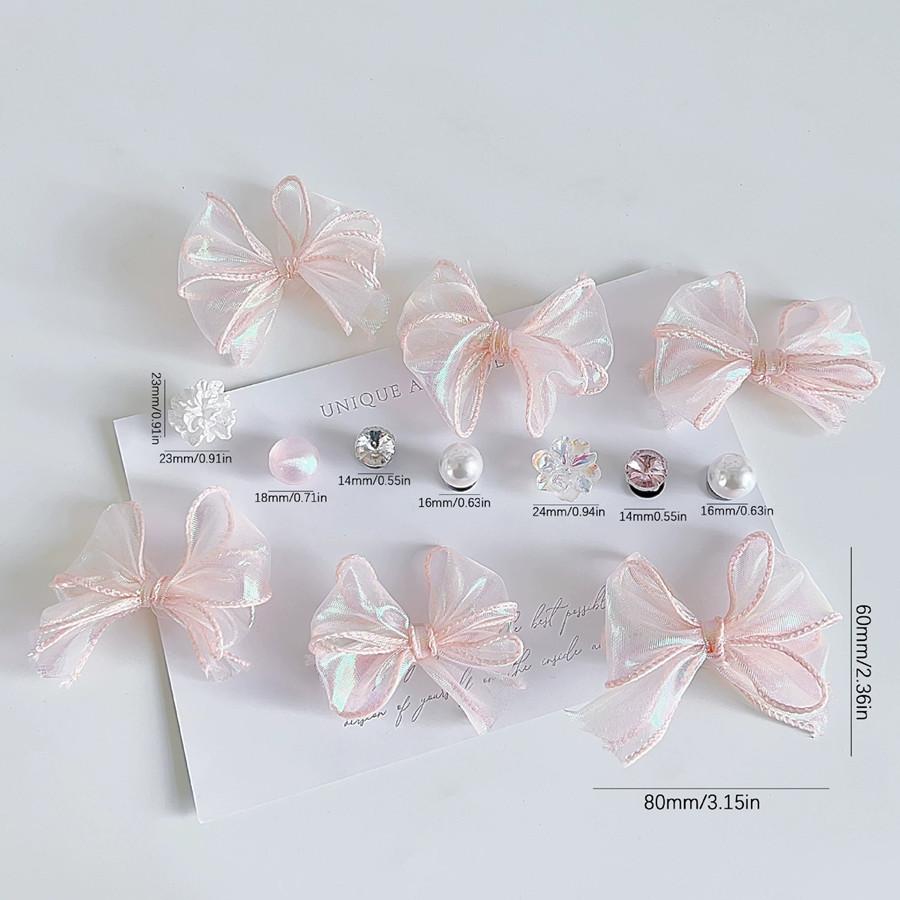 12 Stück/Set Handgefertigte Perlenschnalle Gelee-Schuhe Dopamin-Kristallschuhe Zubehör DIY Dekorative Schuhblume Hausschuh-Schnallen