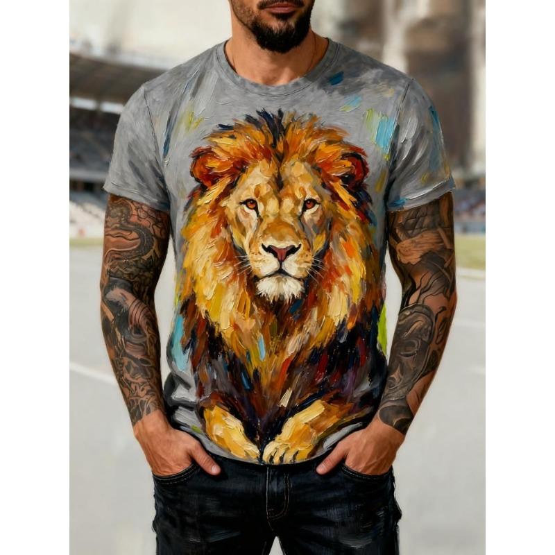 Jackets, men's printed T-shirts, fashionable prints, street style
