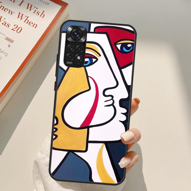 

Чехол с абстрактным портретным искусством для Xiaomi Redmi Note 11 10 Pro 8 9 9S 10S 11S 9A 9C 10A 10C K40 K50 игровой чехол Redmi 9T