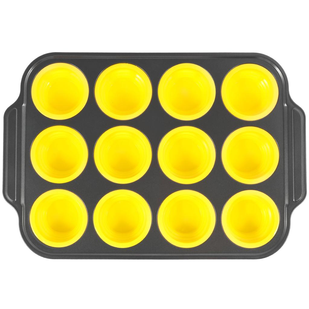 1/2Pcs Silicone Muffin Pan 6/12 Cup Muffin Baking Tray Mold Nonstick Cake Mold Foldable Cupcake Baking Tin for Kitchen Accessory