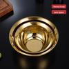 Gold 304 Stainless Steel Food Grade Bowl - Multipurpose Kitchen Basin for Salad, Soup, Vegetable Washing, Egg Beating, and Flour Mixing.