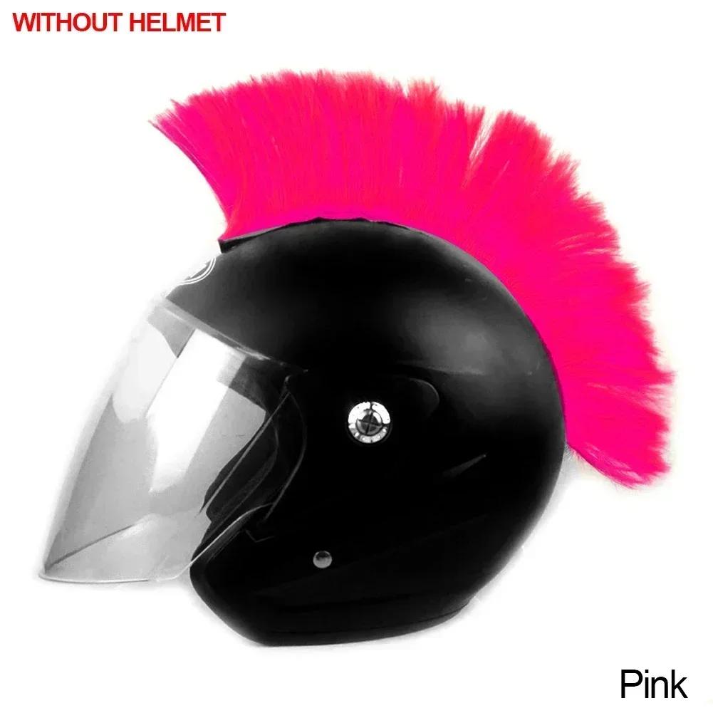 Mohawk Helmet Wig Cuttable Helmet Decorations Wigs Cockscomb Motocross Full Face Off Road Helmet Decoration Hair Sticker Paste