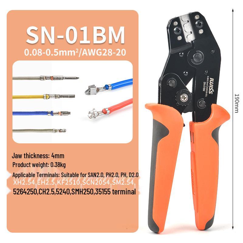 

Клещи обжимные IWISS Weiss SN для клемм PH2.0, XH2.54, 5557, 4.8 DuPont.