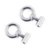 2Pcs Awning Rail Stoppers Stops Motorhome Campervan Caravan Silver Stainless Steel M4 X 12mm X 6mm Diameter Camper Parts