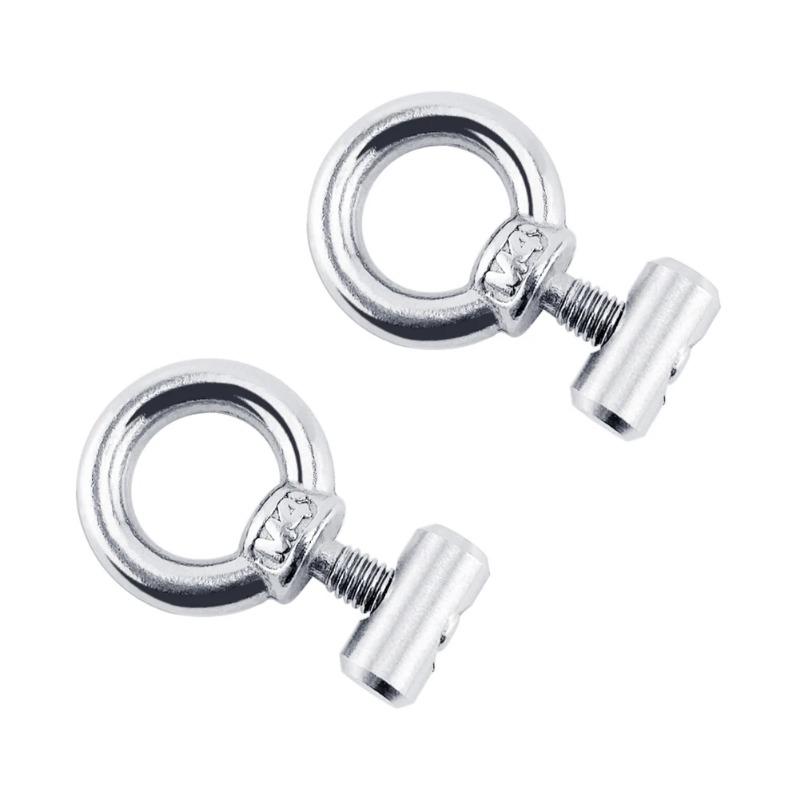 2Pcs Awning Rail Stoppers Stops Motorhome Campervan Caravan Silver Stainless Steel M4 X 12mm X 6mm Diameter Camper Parts