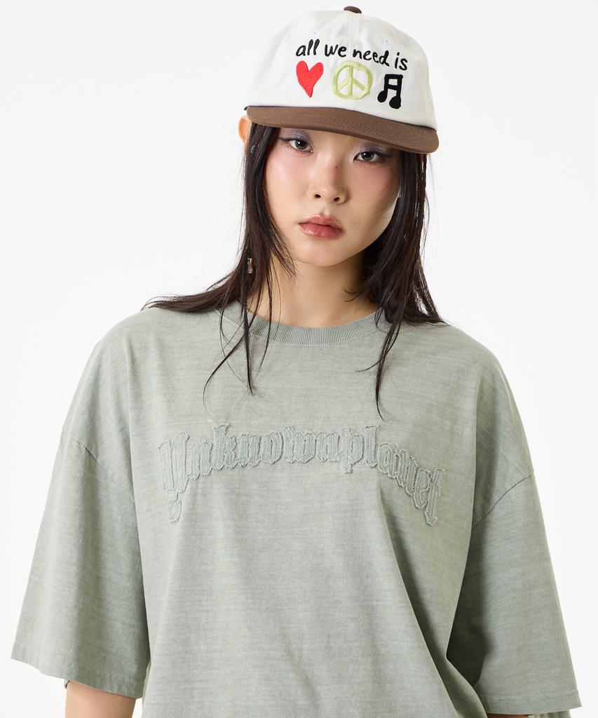 UNKNOWN PLANET Archive Washed Emblem Tea Olive