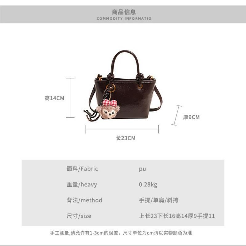New Autumn and Winter Maillard Bag Women's Retro Versatile Hand Carry Shoulder Messenger Bag Bucket Bag