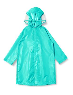 Maruju Corporation Raincoat with Backpack and 130cm Kids' Schoolbag, Mint,