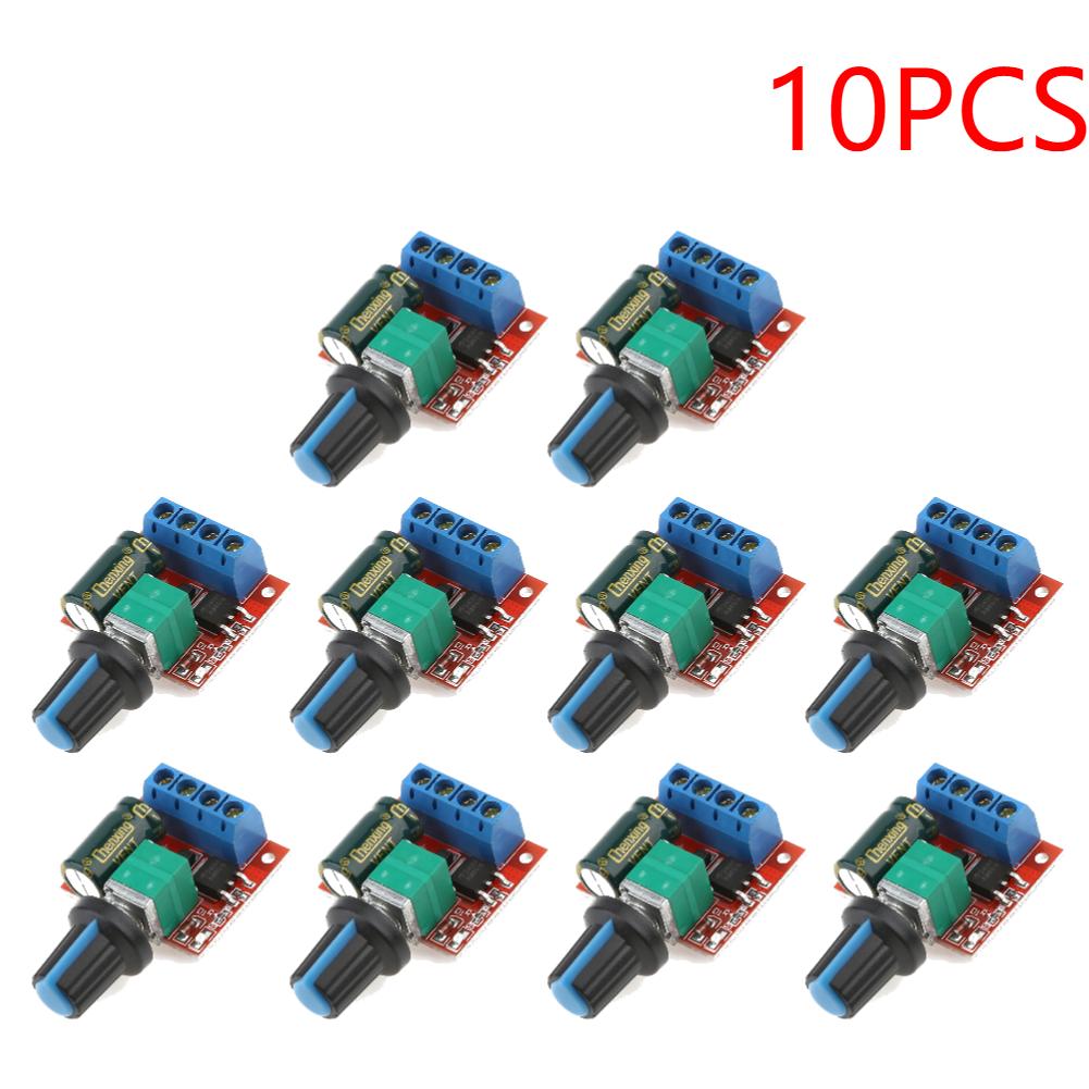 3-10pc 5A 90W PWM 12V DC Motor Speed Controller Module DC-DC 4.5V-35V Low Voltage Motor Speed Controller Adjustable Drive Module